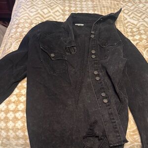 Easel Black Denim Jacket